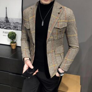 blazers masculinos manga longa plus size